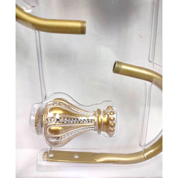 JC Penney Home Collection AURELIA Satin Gold Scarf Holders Curtain Holdbacks - Picture 6 of 8